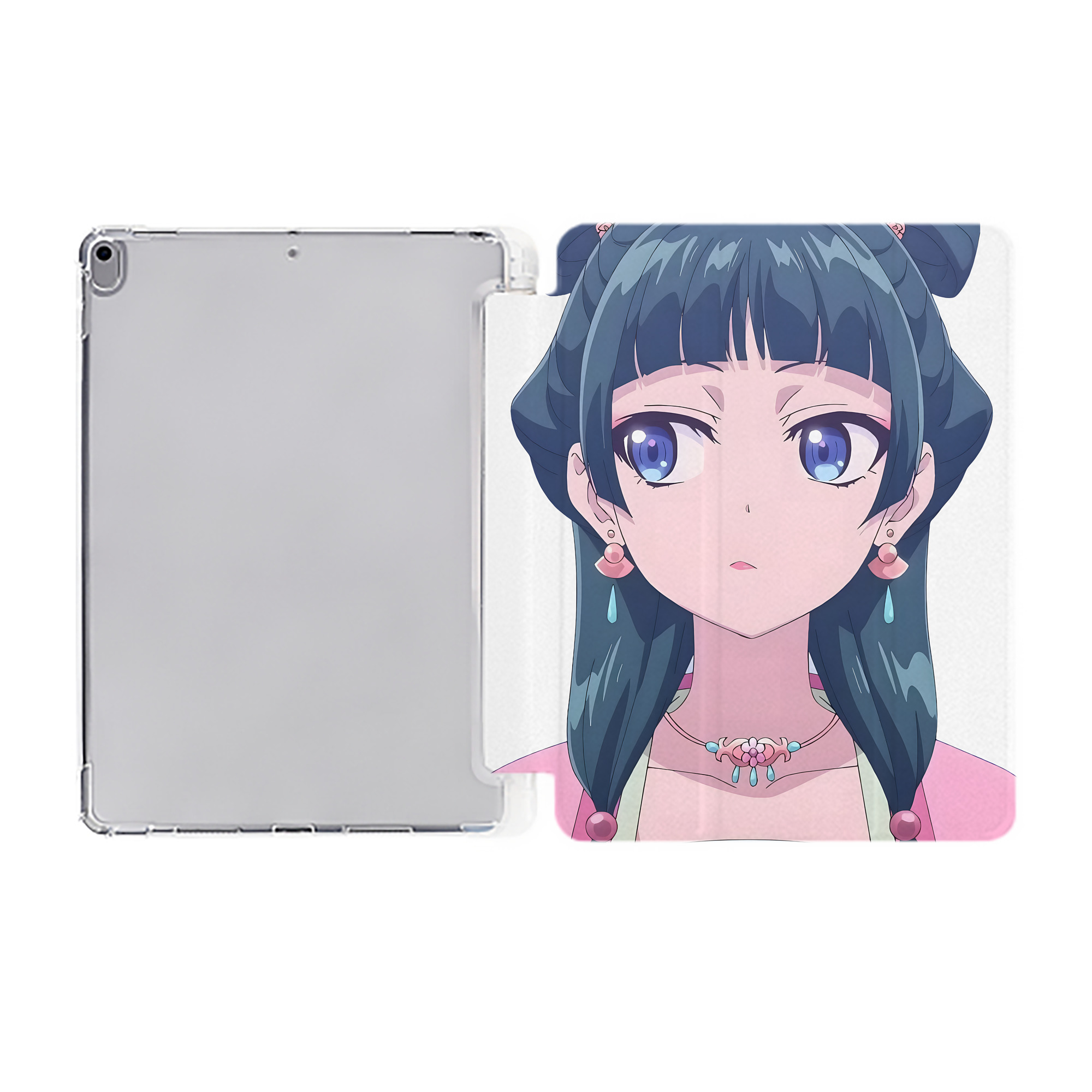 （画像用） 薬屋のひとりごと The Apothecary Diaries IPad ケース ペン収納付き 三つ折りスタンド PUレザー×シリコン 対応機種9.5/10.5/10.9インチ
